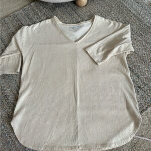 Pure j.jill top beige stripe